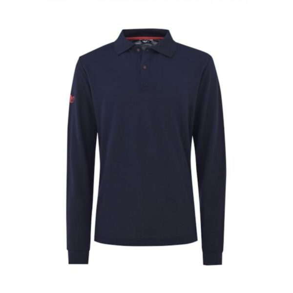 WoolLand-WoolLand--Kristiansand-pique-shirt-Blue-Ink-Men-Long-sleeve-399006-Geilo-Sport-1